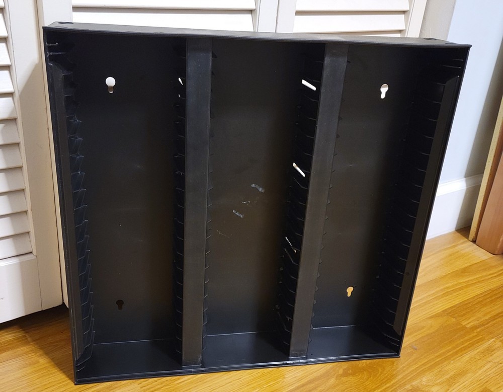 VTG Alpha Cassette 60 Rack Wall Mountable Storage Holder Shelf BLACK – 60 Tapes