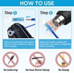 320/500pcs Heat Shrink Butt Wire Connectors Waterproof Crimp Splice Terminal Kit
