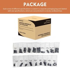 TV Mount Screws Universal Installation Hardware Kit Screw PACKAGE, Black