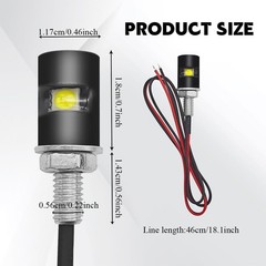 2PCS License Plate Light, LED Tag Lights, Super Bright 12V Waterproof License Pl