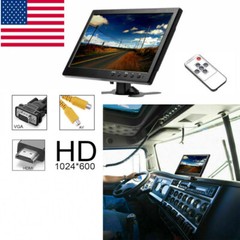 1080P 10.1″ LCD CCTV Monitor PC Screen AV RCA VGA HDMI Display Video US Plug