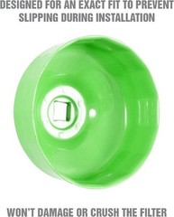 75/77 Millimeter 15 Flute Oil Filter Wrench, Green, B Style: 75/77 mm 15 Flute