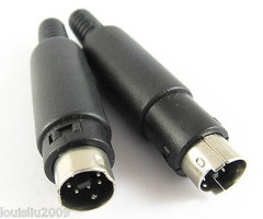 24pcs 8 Pin Mini DIN Plug Connector Plastic Handle