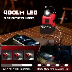 2-Pack DC 18V to AC 110V Power Station Compatible with Milwaukee 18V Battery