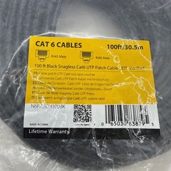 StarTech.com 100ft Black Slim CAT6 Ethernet Cable, Slim Snagless RJ45