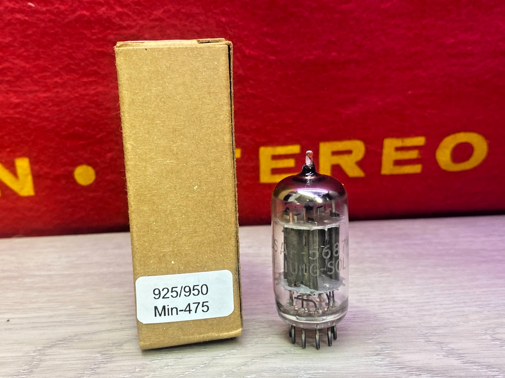 Tung-Sol U.S.A 5687WA Vacuum Tube Bronze Plate O Getter Copper Post Tested 100%+