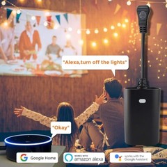 Outdoor Smart Plug, 2.4G WiFi Light Outlet Compatible with Alexa and Google Home