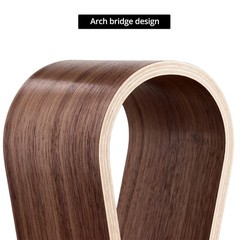 QWORK Wood Headphone Stand Headset Holder, Arch Bridge Design Universal Com…