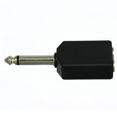 6.35Mm 1/4 Inch Mono Male to 2 Female Splitter Adapter – 1/4 TS Male to Dual TS