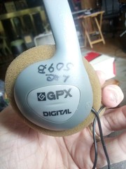 Retro 90s 2000s White Gray GPX Metal Band Headphones Wired – Tested & Working