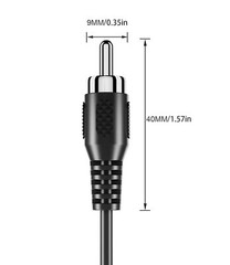 RCA to Speaker Wire Adapter, Bare Wire Cables to RCA Plugs (2 Pack 20AWG 6.6 ft)