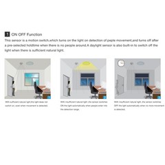 360 Degree Ceiling Occupancy PIR Motion Switch with 3 detectors,10-40ft High …