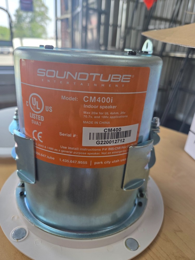 Soundtube CM400i-WH 4in COAXIAL IN-CEILING SPEAKER/90 Hz – 22 kHz/White 190 HZ