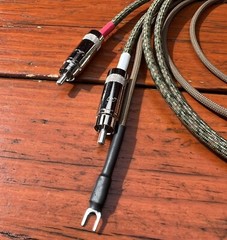 4 Ft. JMB CABLE CO Audiophile Turntable Phono RCA Cables w/Gnd. LOW Capacitance