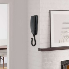 Black Corded Telephone Landline Phone for Home Office Desk Wall Mountable New