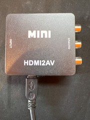 Mini HDMI2AV Converter With USB Power Cable