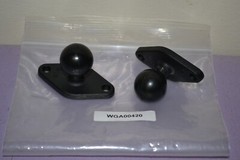 Lot of Two RAM Mount RAM-B-238U Aluminum 1” Ball With Diamond Plate ~~ New