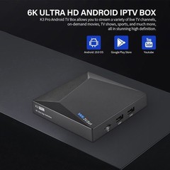 K3 PRO Streaming Box 6K Ultra HD Android Smart TV Box Ram 4GB Storage 32GB HDMI