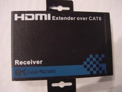 CABLE MATTERS HDMI EXTENDER OVER CAT6 RECEIVER & TRANSMITTER – NO POWER CORDS
