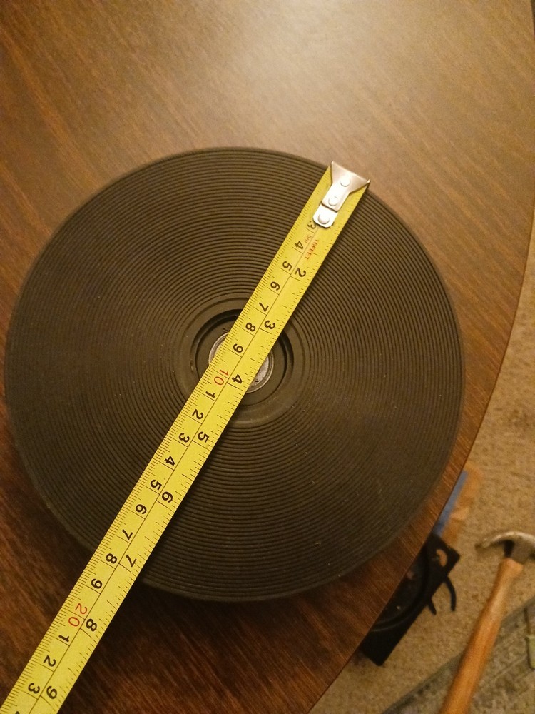 Vtg BSR Mini Changer Replacement Turntable Platter Metal Plastic Mat Small