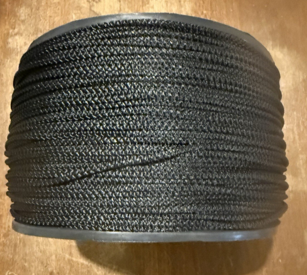 3/32″ x 1000′ Black Polyester / Dacron Cord – Low Stretch & UV Resistant