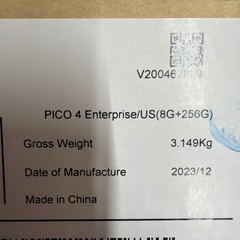 Pico 4 Enterprise (8GB + 256GB) White – NEW SEALED
