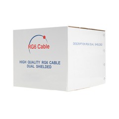 RG6 Coaxial Cable 500ft 18AWG Dual Shield Outdoor White Coax 3GHz Satellite TV
