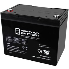 Mighty Max 12V 75AH Internal Thread Battery for Hoveround Teknique HD XHD