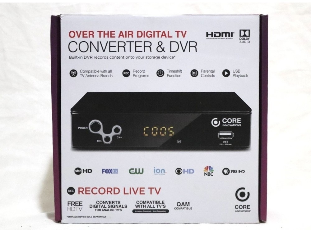 Core Innovations CTCB105 Over the Air Digital TV Converter & DVR Box with HDMI
