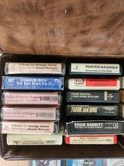 Vintage 8 Track Tape Storage Case + 28 Tapes some sealed ~Lot~