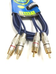 (2) 15 ft 2RCA to 2RCA Professional Cable Male Stereo Audio Video Cord Adapter