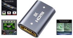 24K Gold-Plated HDMI Coupler – 8K Ready for Ultimate Visual Experience