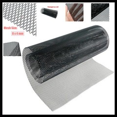 47 x 15.7 inches Car Grill Mesh Sheet, Black Painted Aluminum Alloy Multi-fun…