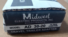 NEW Midwest Electric Products AD 3020 30 Amp to 15 Amp RV Adapter Plug Free Ship