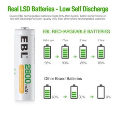 Lot EBL C D Size Cell Rechargeable Batteries AA AAA Battery / 1.2V C D Charger