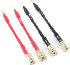 WJSTN Flex Pin Banana Plugs to 4mm Female Banana Jack Speaker Audio Adapter for