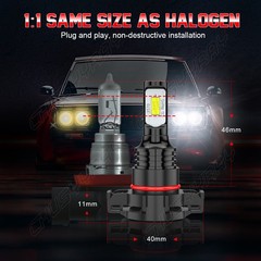 For GMC Yukon 2007 – 2014 – 4x 6000k Combo LED Headlight Hi/Lo Fog Light Bulbs