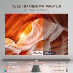 4K Smart Mini Projector with WiFi & Bluetooth – Portable 1080P Home Theater