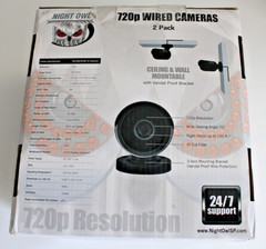 Night Owl CAM-2PK-7HDA-BB 720p HD Black Security Cameras w/ Night Vision Cables