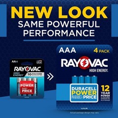 High Energy AAA Batteries 60 Pack Alkaline Triple A Batteries for Household Use