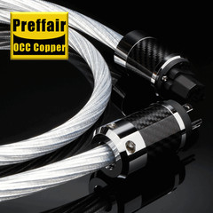 Preffair High Fidelity OCC Copper Conductor Silver Plating Power Cable DIY Plug