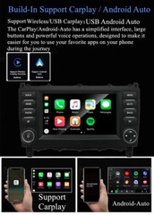 7″ Android 11 Stereo Radio GPS 2+32GB For Mercedes C-Class W203 CLK W209 Carplay