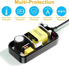 12V 2A Power Supply, AC 120V to DC12V 5.5×2.1mm Jack Converter, 12 Volt LED Driv