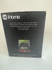 IHome Alarm Clock Speaker With USB Charging Model IHM51R Clock & Power Supply
