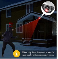 security camera-fake solar (White 2Pack,Battery not Included)