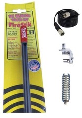 NEW FIRESTIK KW3 B 3FT BLACK CB ANTENNA,18FT COAX, MOUNT & SPRING