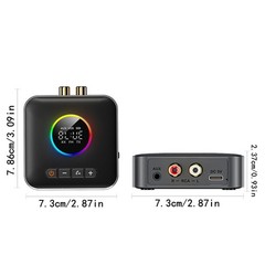 Bluetooth 5.4 Audio Receiver Transmitter FM USB 3.5MM AUX RCA Stereo HIFIAdapter