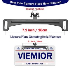 Universal Car Rear View Camera License Plate Bracket, Premium Backup Camera Lice