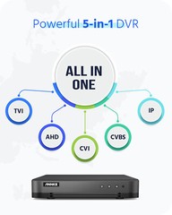 ANNKE 16CH 1080P Lite DVR CCTV Security Video Recorder for Camera System H.265+