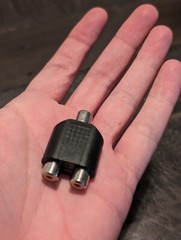 Audio Connectors Adapter Plug RCA Splitter AV Audio Converter 1Female to 2Female